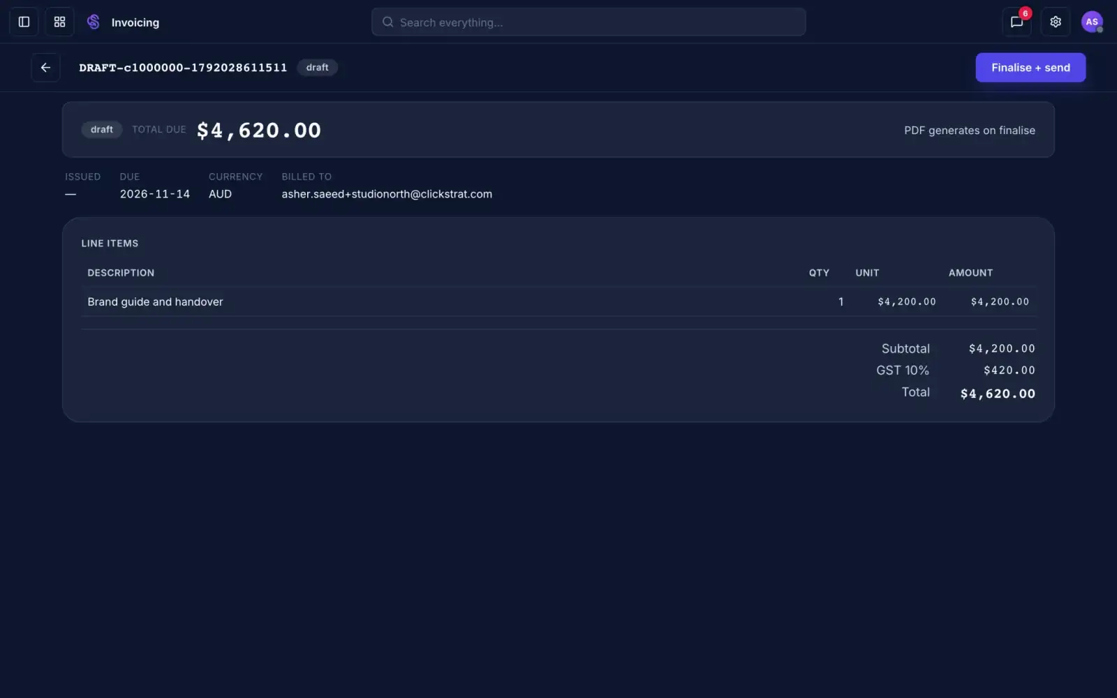 Invoicing